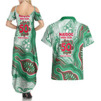 South Sydney Rabbitohs NAIDOC Week 2026 Couples Matching Summer Maxi Dress and Hawaiian Shirt First Nations of Australia Aboriginal Mascot Rugby