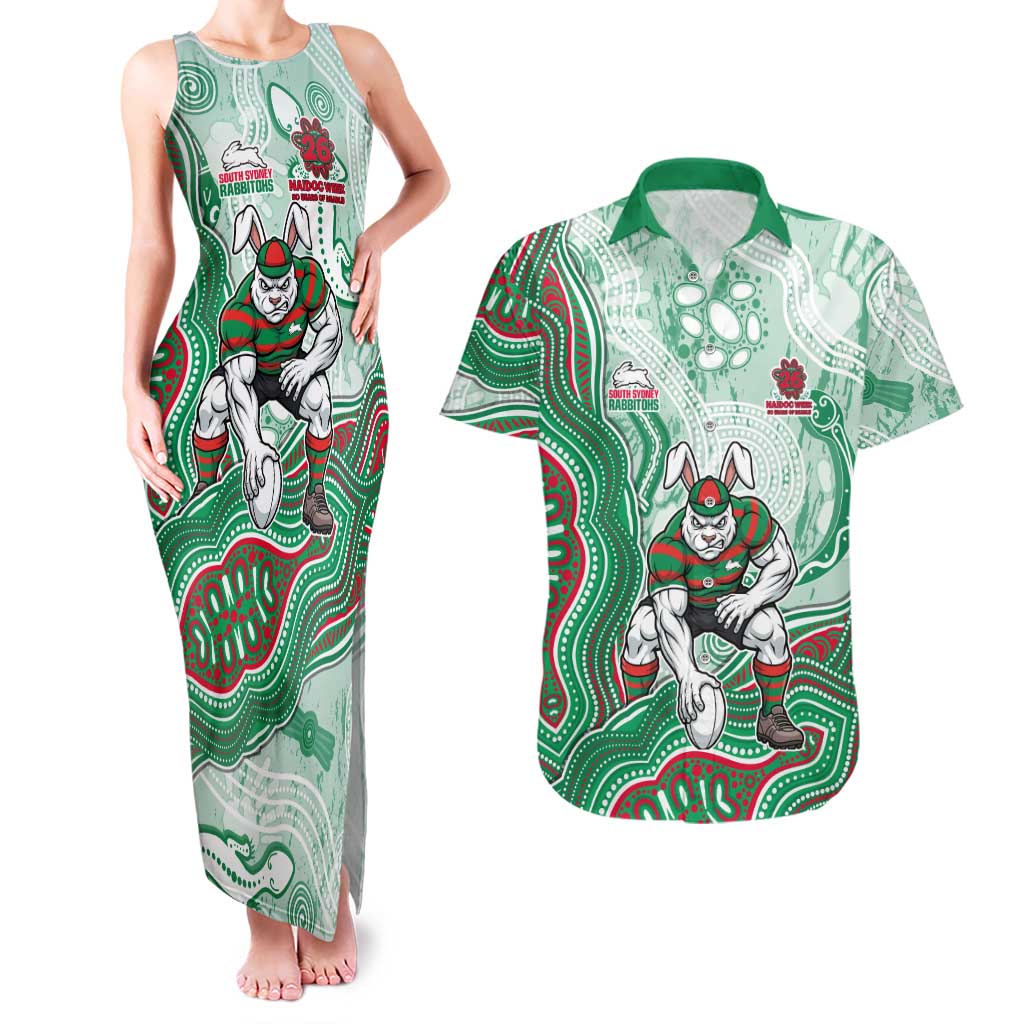 South Sydney Rabbitohs NAIDOC Week 2026 Couples Matching Tank Maxi Dress and Hawaiian Shirt First Nations of Australia Aboriginal Mascot Rugby