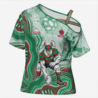 South Sydney Rabbitohs NAIDOC Week 2026 Cross Shoulder Shirt First Nations of Australia Aboriginal Mascot Rugby