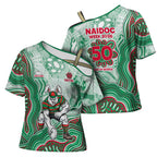 South Sydney Rabbitohs NAIDOC Week 2026 Cross Shoulder Shirt First Nations of Australia Aboriginal Mascot Rugby