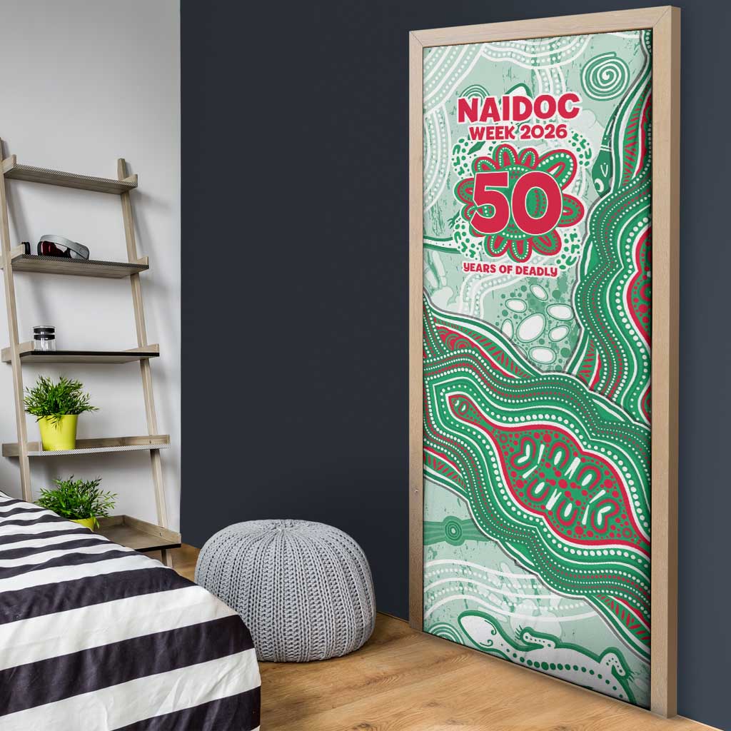 South Sydney Rabbitohs NAIDOC Week 2026 Door Cover First Nations of Australia Aboriginal Mascot Rugby