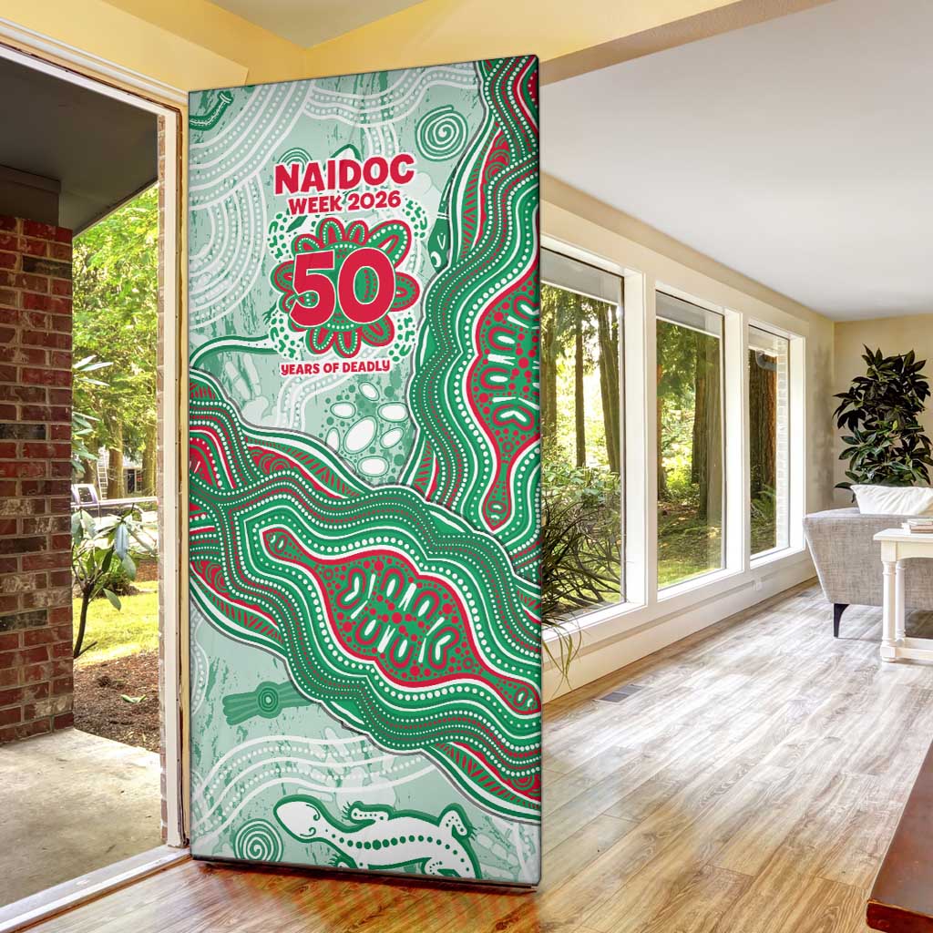 South Sydney Rabbitohs NAIDOC Week 2026 Door Cover First Nations of Australia Aboriginal Mascot Rugby