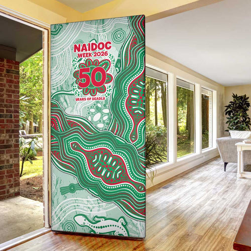 South Sydney Rabbitohs NAIDOC Week 2026 Door Cover First Nations of Australia Aboriginal Mascot Rugby