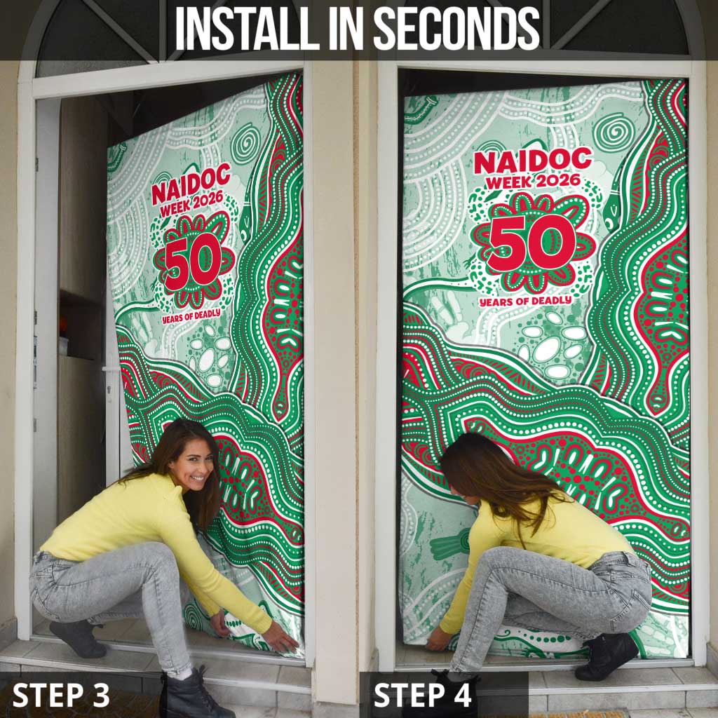 South Sydney Rabbitohs NAIDOC Week 2026 Door Cover First Nations of Australia Aboriginal Mascot Rugby