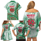 South Sydney Rabbitohs NAIDOC Week 2026 Family Matching Off Shoulder Short Dress and Hawaiian Shirt First Nations of Australia Aboriginal Mascot Rugby