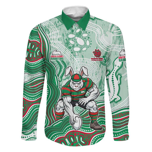 South Sydney Rabbitohs NAIDOC Week 2026 Family Matching Off Shoulder Short Dress and Hawaiian Shirt First Nations of Australia Aboriginal Mascot Rugby