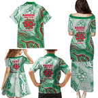 South Sydney Rabbitohs NAIDOC Week 2026 Family Matching Puletasi and Hawaiian Shirt First Nations of Australia Aboriginal Mascot Rugby