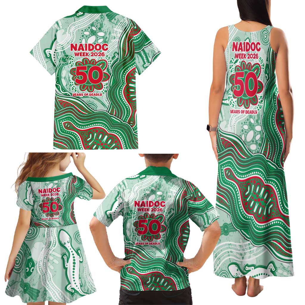 South Sydney Rabbitohs NAIDOC Week 2026 Family Matching Tank Maxi Dress and Hawaiian Shirt First Nations of Australia Aboriginal Mascot Rugby
