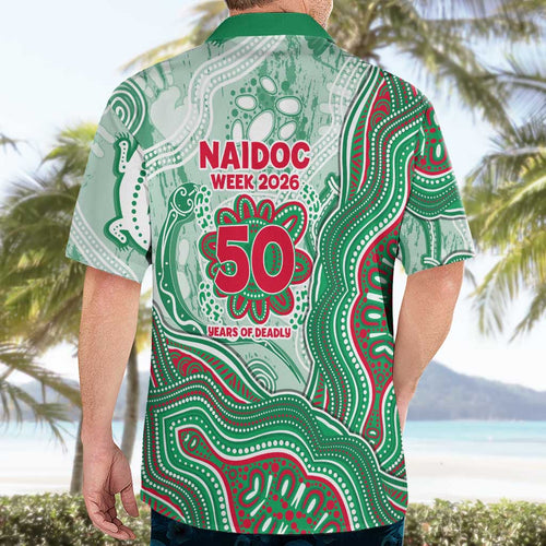 South Sydney Rabbitohs NAIDOC Week 2026 Hawaiian Shirt First Nations of Australia Aboriginal Mascot Rugby