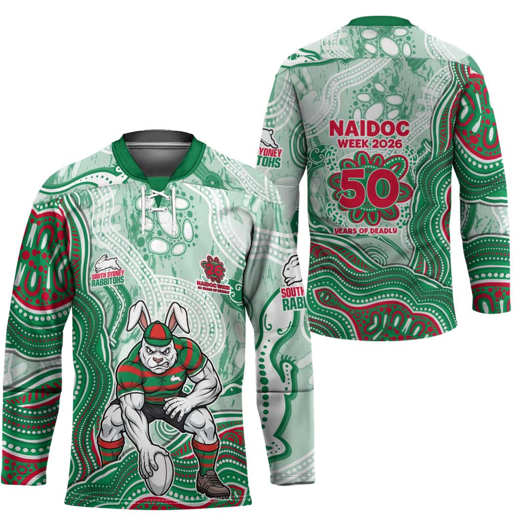 South Sydney Rabbitohs NAIDOC Week 2026 Hockey Jersey First Nations of Australia Aboriginal Mascot Rugby