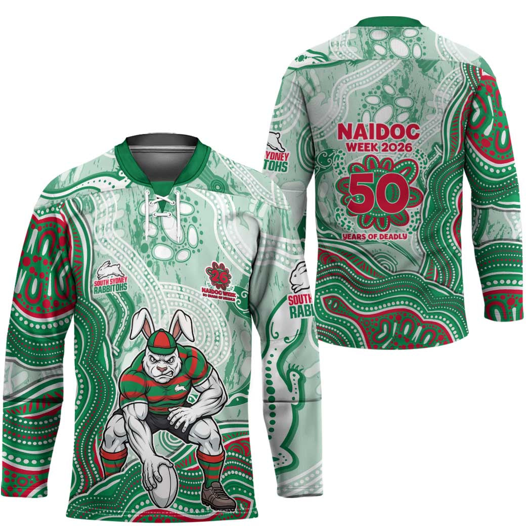 South Sydney Rabbitohs NAIDOC Week 2026 Hockey Jersey First Nations of Australia Aboriginal Mascot Rugby