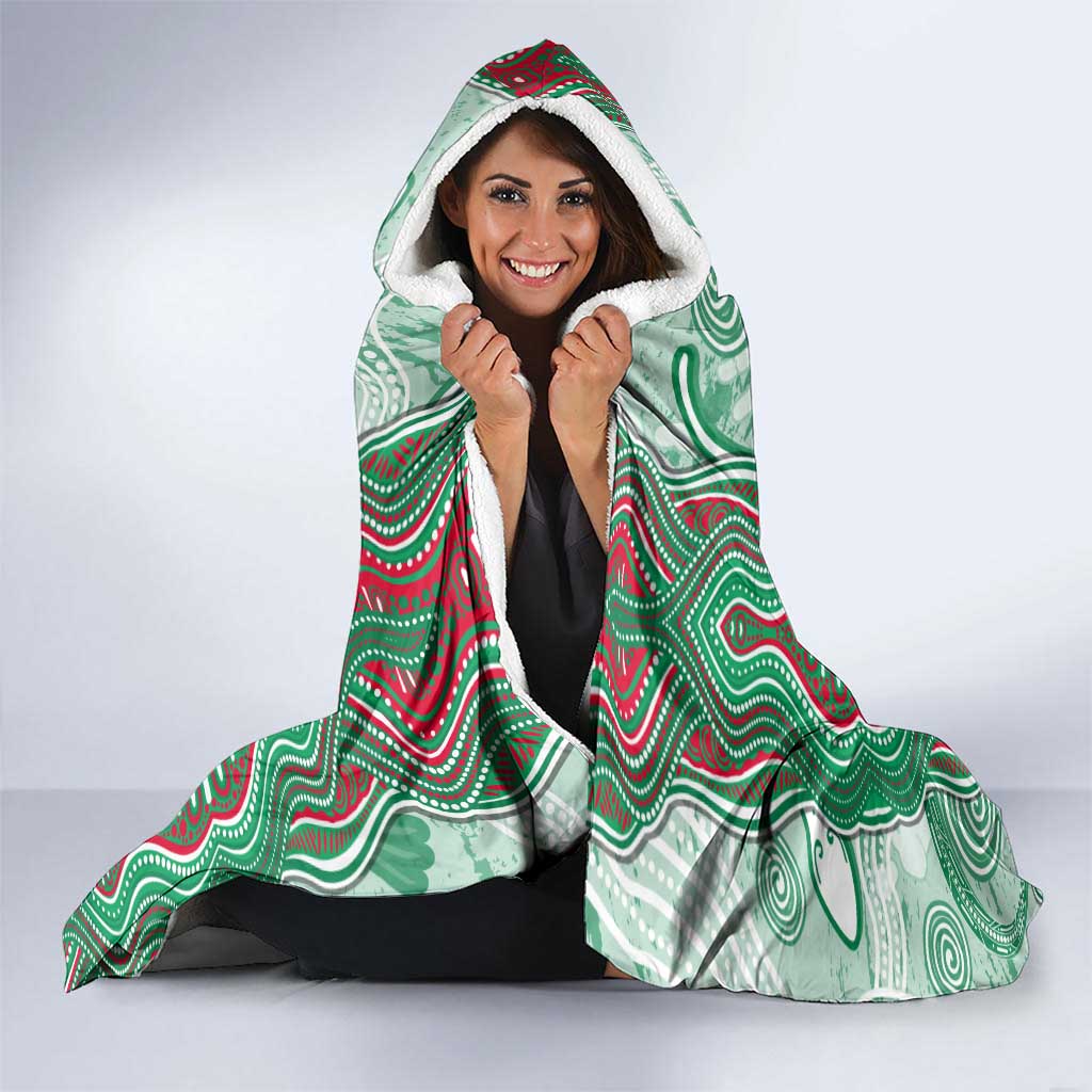 South Sydney Rabbitohs NAIDOC Week 2026 Hooded Blanket First Nations of Australia Aboriginal Mascot Rugby