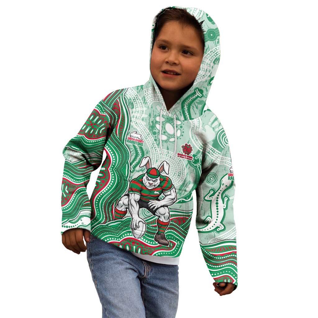 South Sydney Rabbitohs NAIDOC Week 2026 Kid Hoodie First Nations of Australia Aboriginal Mascot Rugby