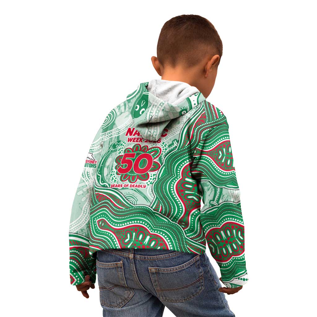 South Sydney Rabbitohs NAIDOC Week 2026 Kid Hoodie First Nations of Australia Aboriginal Mascot Rugby