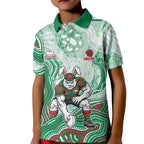 South Sydney Rabbitohs NAIDOC Week 2026 Kid Polo Shirt First Nations of Australia Aboriginal Mascot Rugby