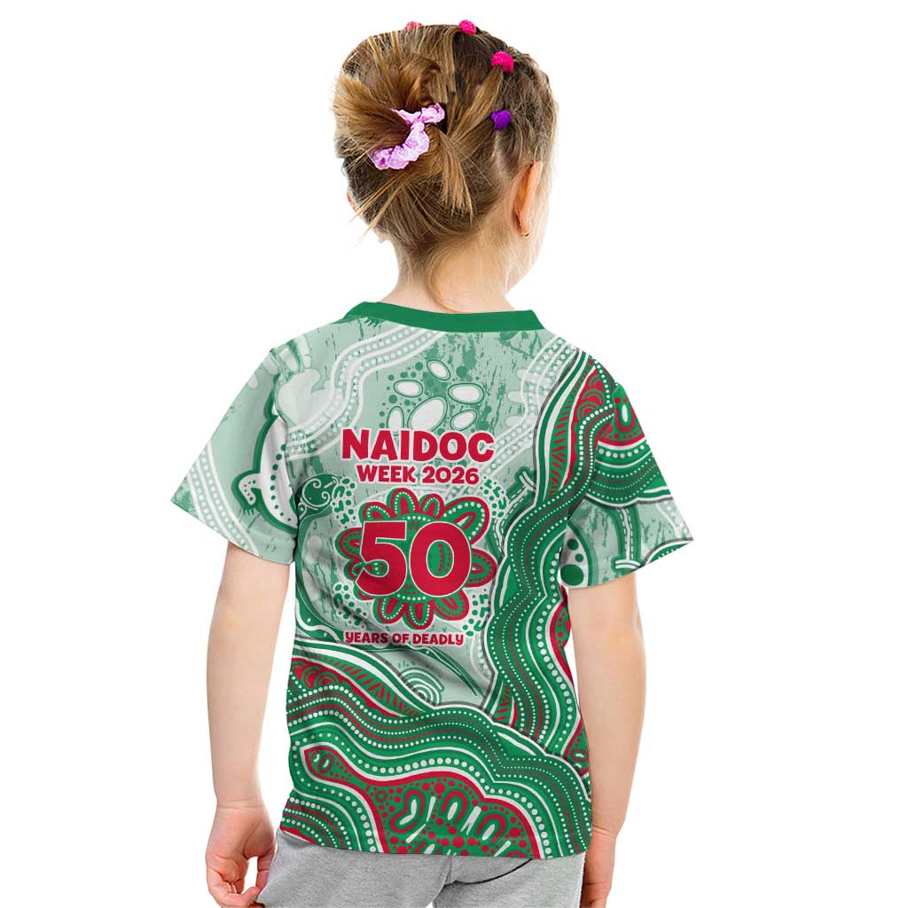South Sydney Rabbitohs NAIDOC Week 2026 Kid T Shirt First Nations of Australia Aboriginal Mascot Rugby