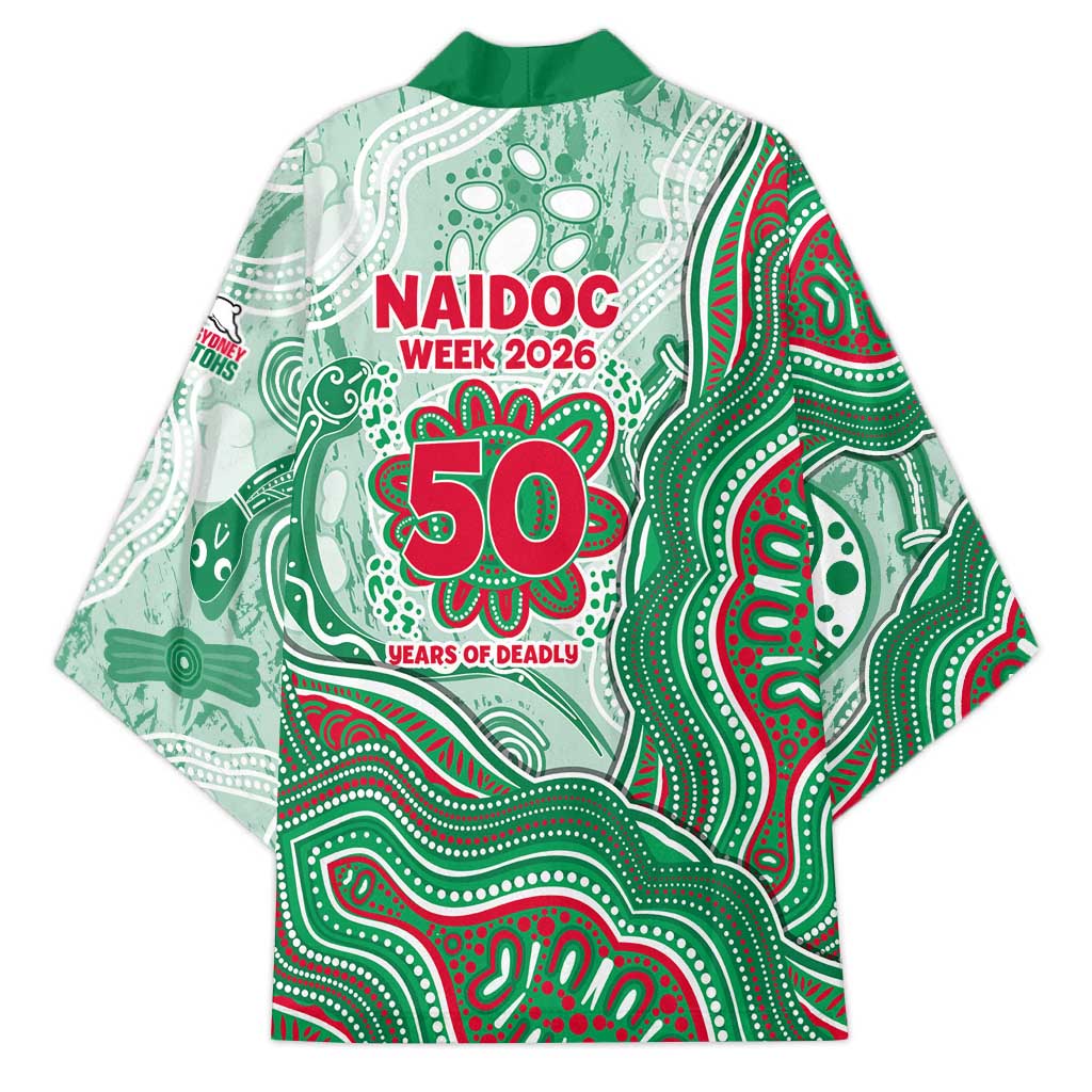 South Sydney Rabbitohs NAIDOC Week 2026 Kimono First Nations of Australia Aboriginal Mascot Rugby