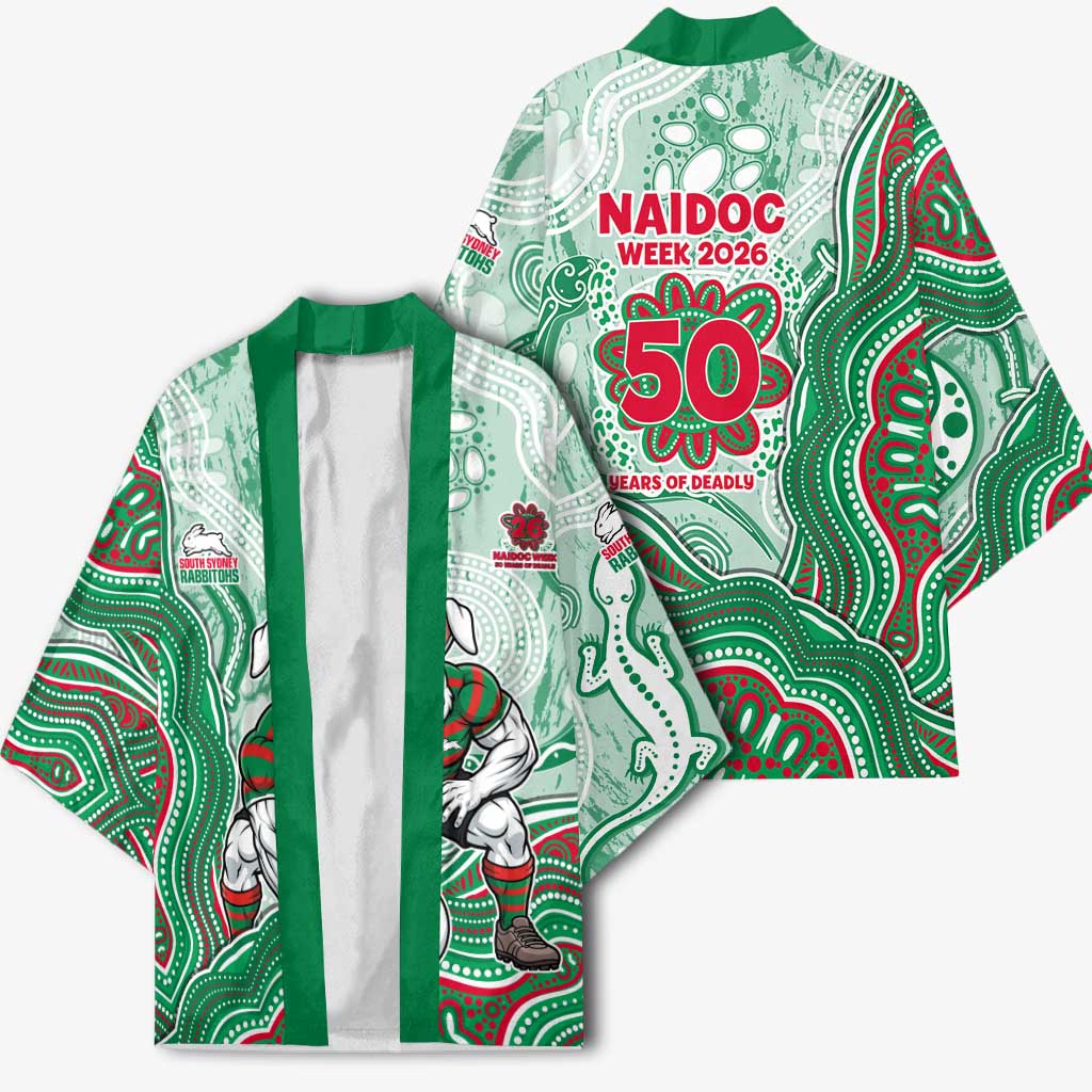 South Sydney Rabbitohs NAIDOC Week 2026 Kimono First Nations of Australia Aboriginal Mascot Rugby