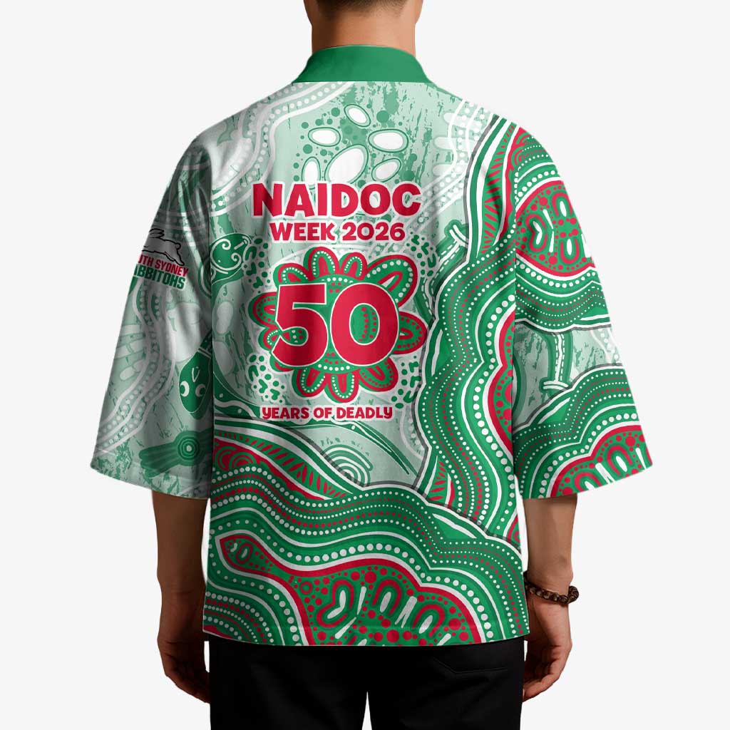 South Sydney Rabbitohs NAIDOC Week 2026 Kimono First Nations of Australia Aboriginal Mascot Rugby