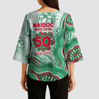 South Sydney Rabbitohs NAIDOC Week 2026 Kimono Sleeve Blouse First Nations of Australia Aboriginal Mascot Rugby