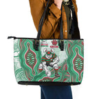 South Sydney Rabbitohs NAIDOC Week 2026 Leather Tote Bag First Nations of Australia Aboriginal Mascot Rugby