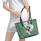 South Sydney Rabbitohs NAIDOC Week 2026 Leather Tote Bag First Nations of Australia Aboriginal Mascot Rugby