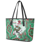South Sydney Rabbitohs NAIDOC Week 2026 Leather Tote Bag First Nations of Australia Aboriginal Mascot Rugby