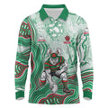 South Sydney Rabbitohs NAIDOC Week 2026 Long Sleeve Polo Shirt First Nations of Australia Aboriginal Mascot Rugby