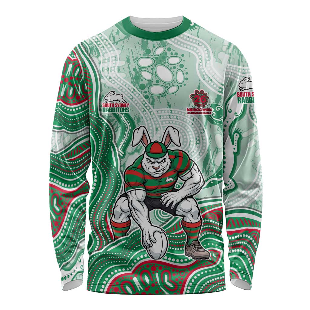 South Sydney Rabbitohs NAIDOC Week 2026 Long Sleeve Shirt First Nations of Australia Aboriginal Mascot Rugby