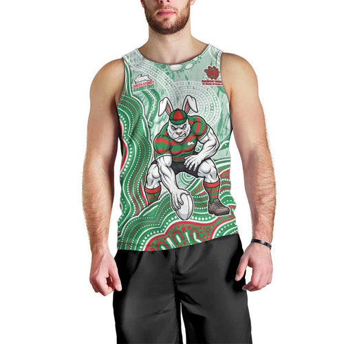 South Sydney Rabbitohs NAIDOC Week 2026 Men Tank Top First Nations of Australia Aboriginal Mascot Rugby
