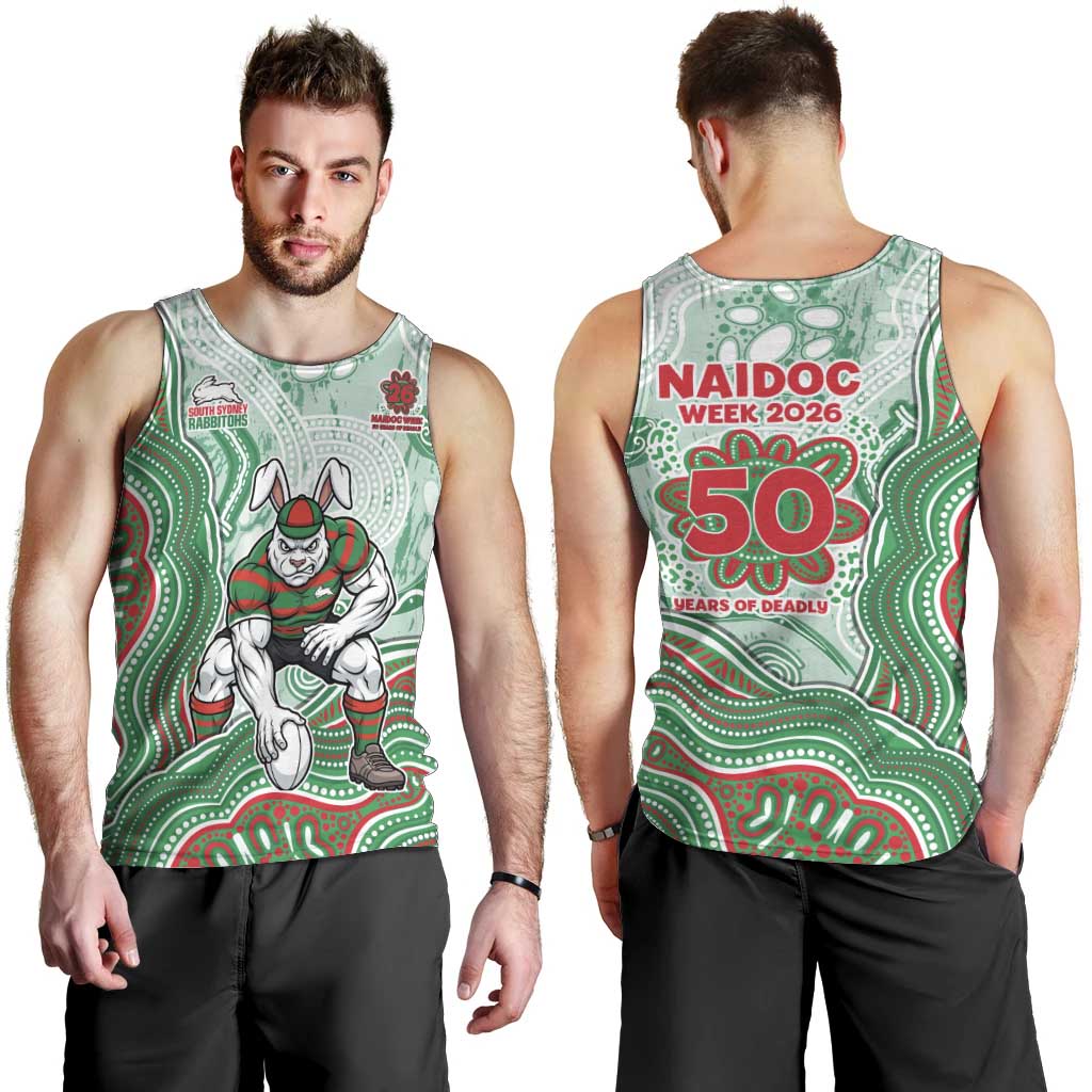 South Sydney Rabbitohs NAIDOC Week 2026 Men Tank Top First Nations of Australia Aboriginal Mascot Rugby