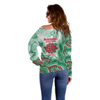 South Sydney Rabbitohs NAIDOC Week 2026 Off Shoulder Sweater First Nations of Australia Aboriginal Mascot Rugby