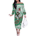 South Sydney Rabbitohs NAIDOC Week 2026 Off The Shoulder Long Sleeve Dress First Nations of Australia Aboriginal Mascot Rugby