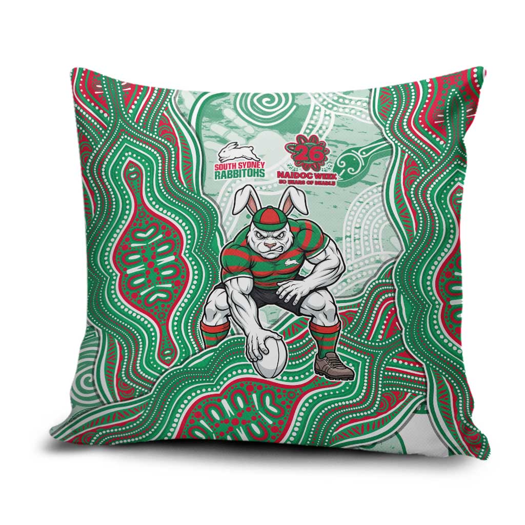 South Sydney Rabbitohs NAIDOC Week 2026 Pillow Cover First Nations of Australia Aboriginal Mascot Rugby