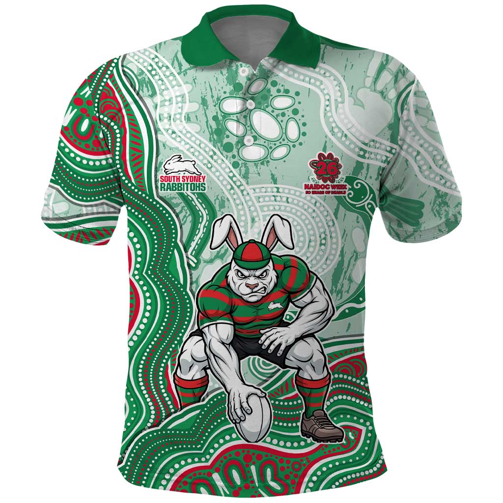 South Sydney Rabbitohs NAIDOC Week 2026 Polo Shirt First Nations of Australia Aboriginal Mascot Rugby