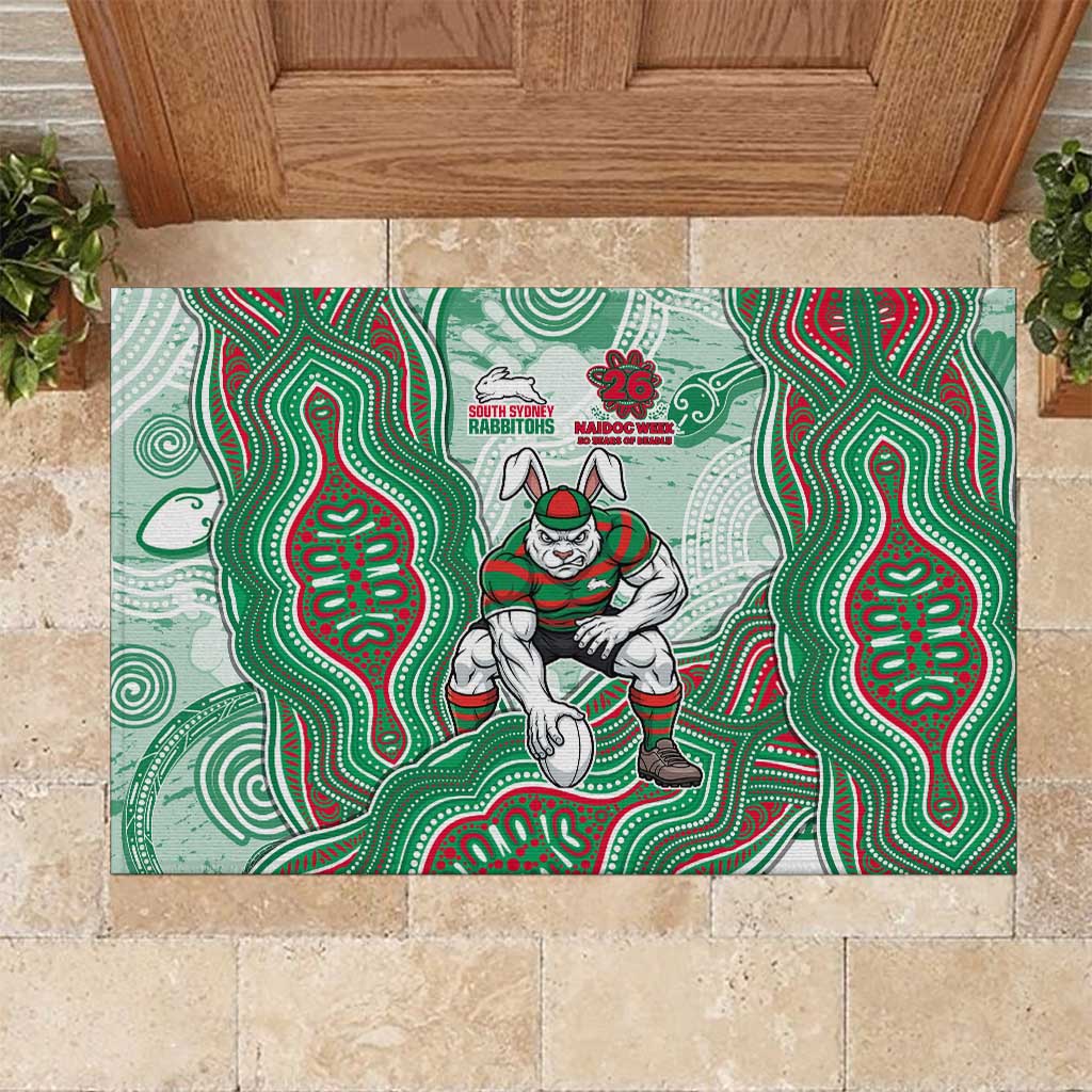 South Sydney Rabbitohs NAIDOC Week 2026 Rubber Doormat First Nations of Australia Aboriginal Mascot Rugby