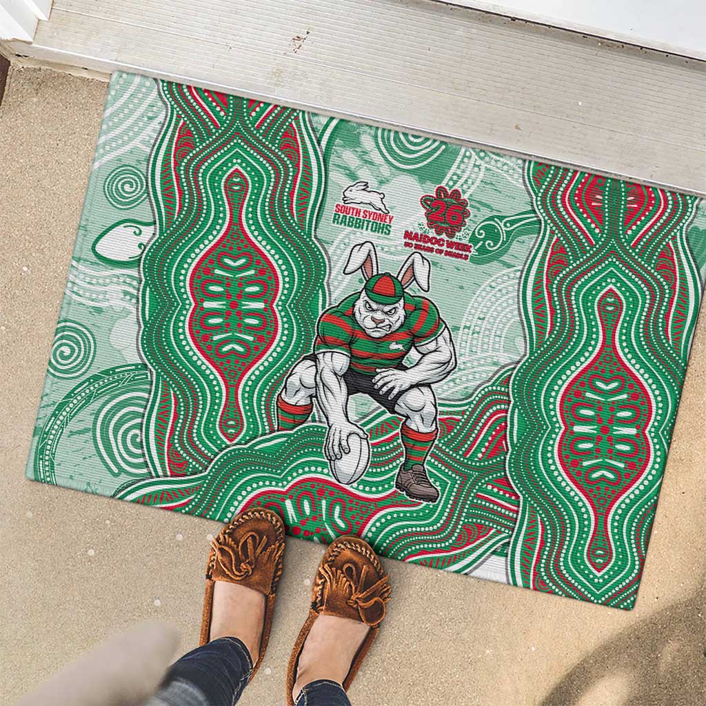 South Sydney Rabbitohs NAIDOC Week 2026 Rubber Doormat First Nations of Australia Aboriginal Mascot Rugby
