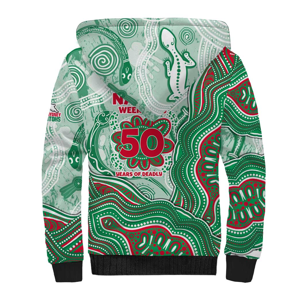 South Sydney Rabbitohs NAIDOC Week 2026 Sherpa Hoodie First Nations of Australia Aboriginal Mascot Rugby
