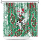South Sydney Rabbitohs NAIDOC Week 2026 Shower Curtain First Nations of Australia Aboriginal Mascot Rugby