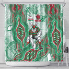 South Sydney Rabbitohs NAIDOC Week 2026 Shower Curtain First Nations of Australia Aboriginal Mascot Rugby