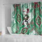 South Sydney Rabbitohs NAIDOC Week 2026 Shower Curtain First Nations of Australia Aboriginal Mascot Rugby