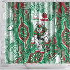 South Sydney Rabbitohs NAIDOC Week 2026 Shower Curtain First Nations of Australia Aboriginal Mascot Rugby