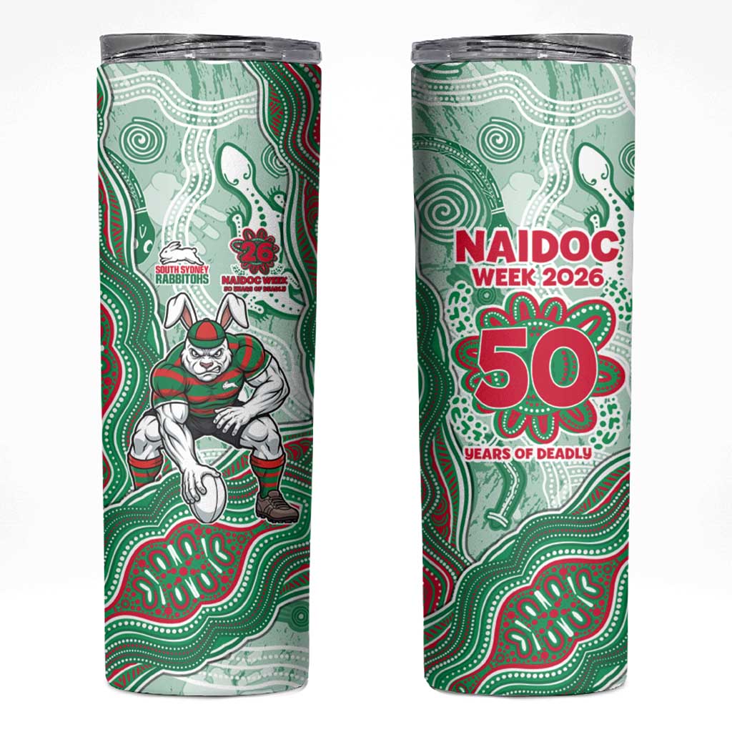 South Sydney Rabbitohs NAIDOC Week 2026 Skinny Tumbler First Nations of Australia Aboriginal Mascot Rugby