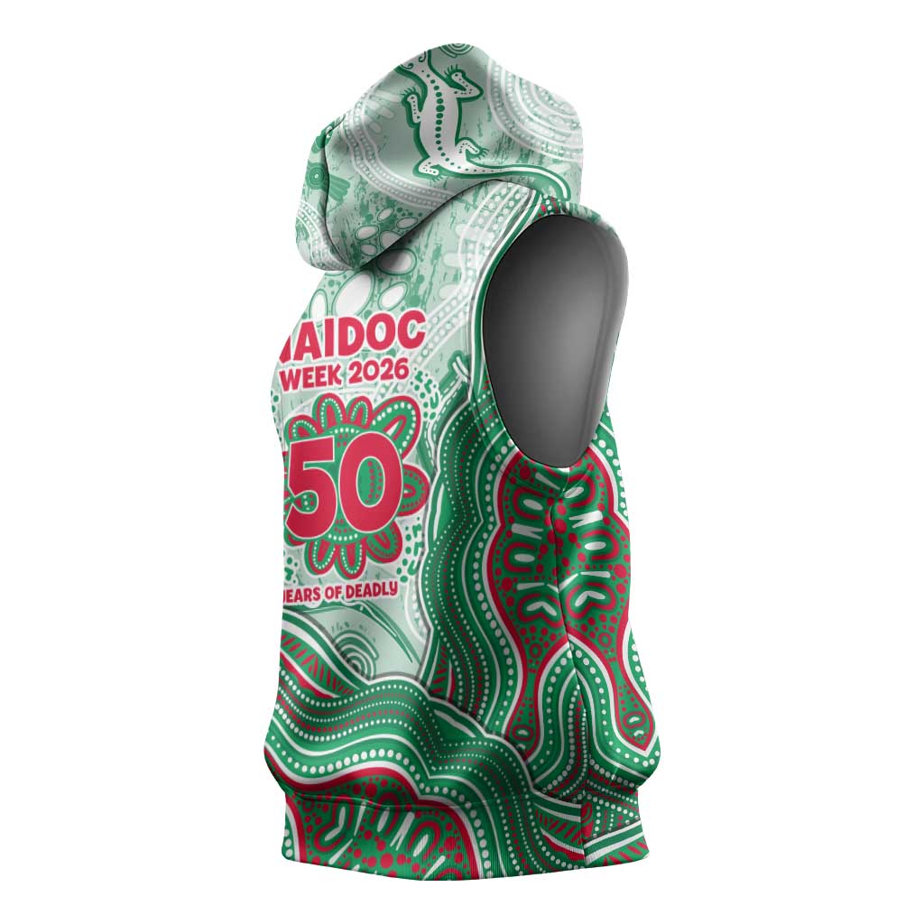 South Sydney Rabbitohs NAIDOC Week 2026 Sleeveless Hoodie First Nations of Australia Aboriginal Mascot Rugby