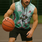 South Sydney Rabbitohs NAIDOC Week 2026 Sleeveless Zip Hoodie First Nations of Australia Aboriginal Mascot Rugby