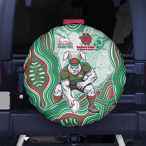 South Sydney Rabbitohs NAIDOC Week 2026 Spare Tire Cover First Nations of Australia Aboriginal Mascot Rugby