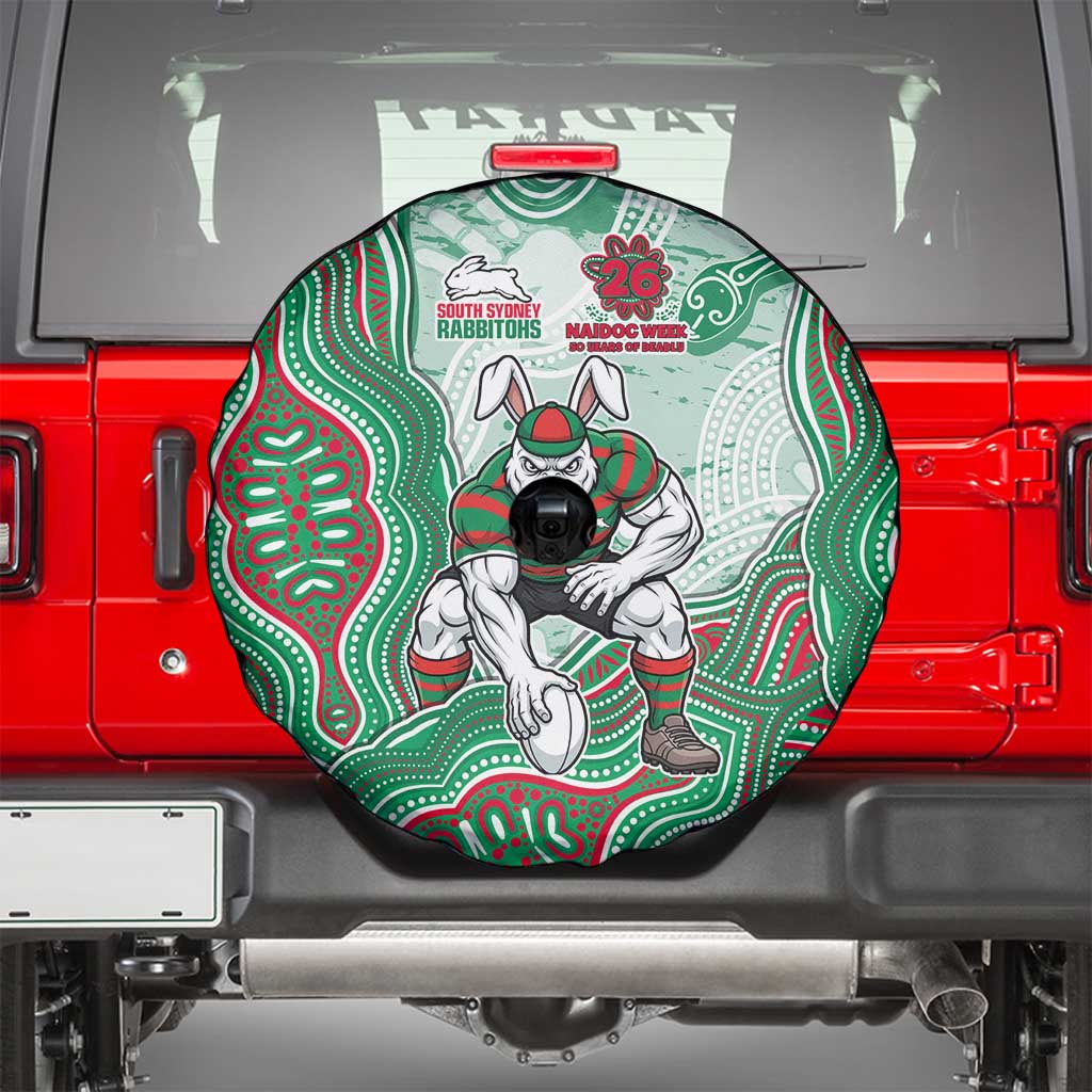 South Sydney Rabbitohs NAIDOC Week 2026 Spare Tire Cover First Nations of Australia Aboriginal Mascot Rugby