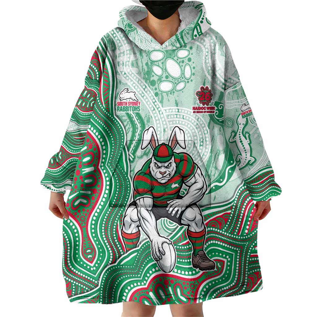 South Sydney Rabbitohs NAIDOC Week 2026 Wearable Blanket Hoodie First Nations of Australia Aboriginal Mascot Rugby