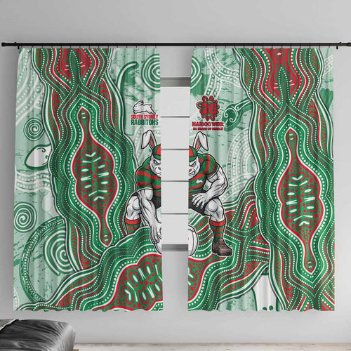 South Sydney Rabbitohs NAIDOC Week 2026 Window Curtain First Nations of Australia Aboriginal Mascot Rugby