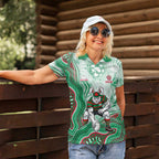 South Sydney Rabbitohs NAIDOC Week 2026 Women Polo Shirt First Nations of Australia Aboriginal Mascot Rugby